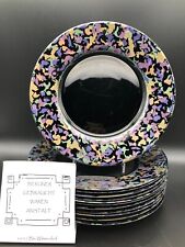 2x Speiseteller flach 25cm➡️ARCOROC➡️Hartglas schwarz metallic camouflage bunt