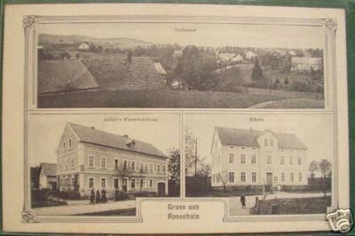 Schöne gruss aus rosenhain - ak,