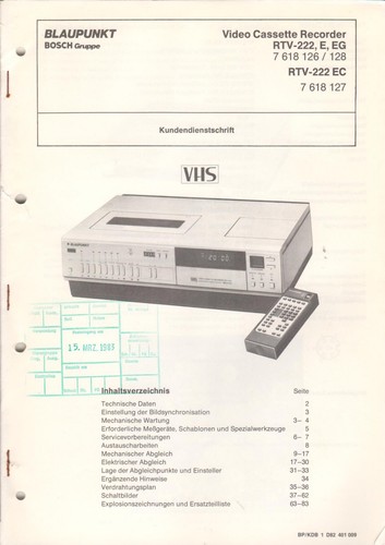 Blaupunkt rtv 222 ec - blaupunkt, e