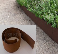 Edelrost Rasenkantenband  Band Beeteinfassung Rolle rostig ring wie cortenstahl