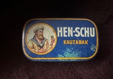 Kautabak Henschu Matrose Blechdose um 1920 Nordhausen Kautabaktopf Kautabakdose