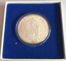Künker: Panama, 20 Balboas 1975, Simon Bolivar, 129,59 Gr. 925er Silber, PP
