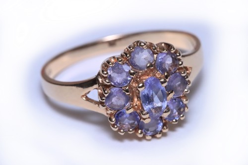 Goldring mit tansanit - goldring,