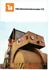 VEB BAUKEMA Baumaschinen DDR Prospekt VIBRATIONSTANDEMWALZE T8 Broschüre (A70