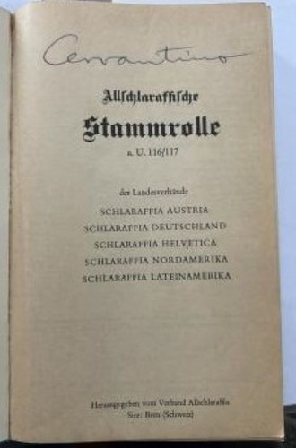 Allschlaraffische stammrolle - allschlaraffische,