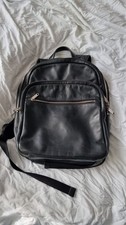 Bree Leder Rucksack Schwarz