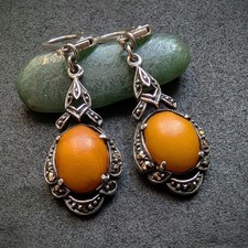 Art Deco Ohrringe Silber