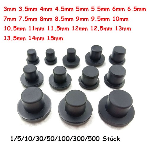 3mm 15mm schwarz lochstopfen - schwarz,