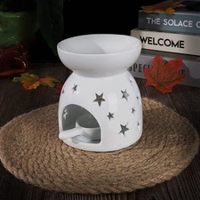 Duftlampe Teelicht Keramik Duftöl Teelichthalter Aromalampe mit Sterne Muster