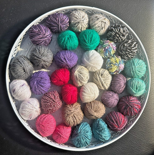 Wollreste zum basteln stricken - basteln,