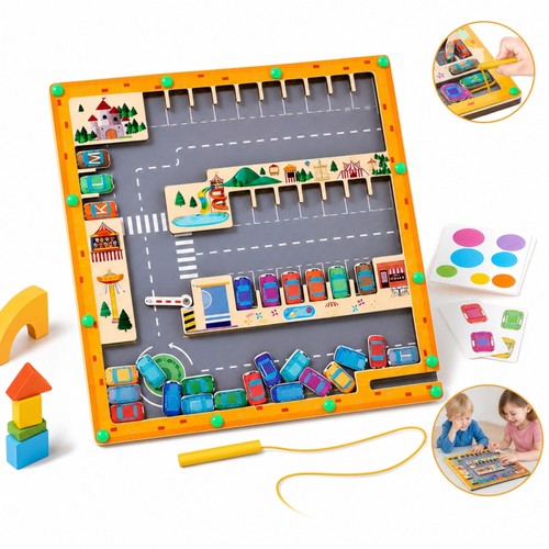Holz magnetspiel labyrinth - holz,
