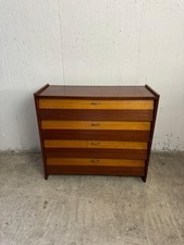 Mid-Century Schuhschrank mit 4 Klappen, 75x84x34 cm, 60er Jahre Design