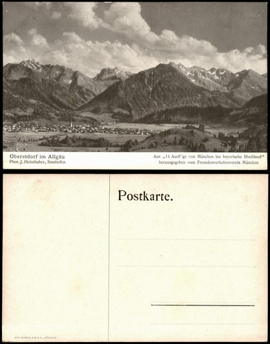 Ansichtskarte oberstdorf - ansichtskarte,