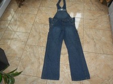 Pregnancy Mama Latzhose Jeans Hose 34 Dunkelblau Gut #H3392