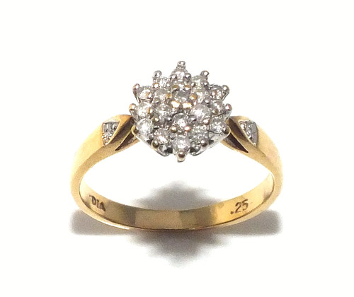 Damen karat goldring mit - 18,