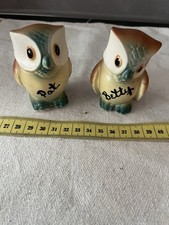 Salz und Pfeffer Streuer Eulen Pat und Betty  - aus Sammlungsauflösung