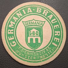 Alter Bierdeckel ---  Germania Brauerei Münster