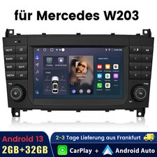 Für Mercedes Benz C CLK Klasse W203 W209 7"Autoradio Android 13 GPS Navi CarPlay