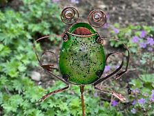 GARTEN GLAS FROSCH BLUMENTOPF