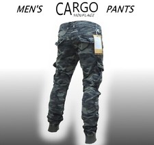 Herren Cargo-Hose Camouflage Jungen Cargo-TARNHOSE-Slim-Fit STRETCH-Hose 1110k41