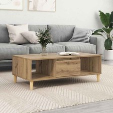 Couchtisch Holz Kaffeetisch Sofatisch Laptoptisch Wohnzimmertisch mit Schubladen