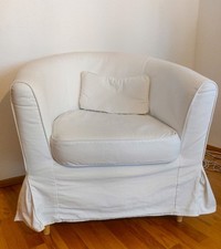 In gutem Zustand - IKEA Sessel Tullsta mit weißem Überzug