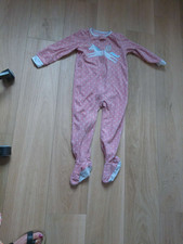 süßer weicher Flanell Carters 4 T ca 104 Einhorn Overall mit Fuß Schlafanzug
