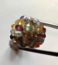 Seltenes Bund Edelsteine Paar Mit Aufgezogenen Perlen Wie Eine Blume