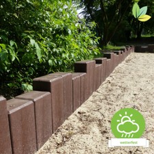 Palisade Rechteck Kunststoff (100% recycelt) Beetumrandung Beetumfassung