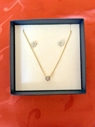 Set 585 mit - , diamanten