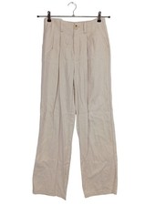 STRADIVARIUS Baggy Pants Damen Hose Gr. DE 36 wollweiß Casual-Look