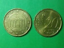 2 Stück 20 Cent MÜNZEN Deutschland im SET 2002 J + G  Gebraucht Aber Super...