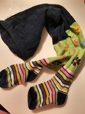 Mädchen Strumpfhose. Strick Gr. 98/104 bunt Ringel blickdicht neuwertig 