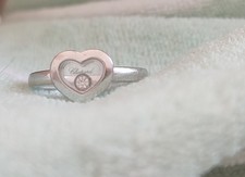 Chopard ❤️ Ring Herz Happy Diamonds 750 Weißgold Diamant Goldring Zerti & Box