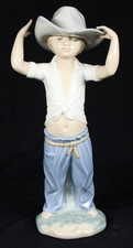 COWBOY mit HUT Porzellan Figur