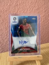 2024 Topps Chrome Nuno Mendes UEFA Euro Auto Blue Lava /75 Portugal PSG