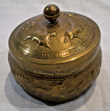 Messingdose Schatulle rund