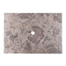 Marmor Waschtisch-Platte Kathrin 80x55cm grau Naturstein Platte wohnfreuden