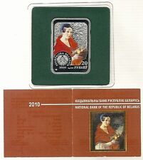 WEISSRUSSLAND 20 RUBEL 2010 "Ivan Khrutsky" MALER PROOF MÜNZE 28,28gr SILBER ...