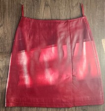 Lederrock rot Echtleder Gr.M