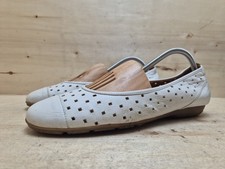GABOR DAMENSCHUHE FREIZEITSCHUHE SLIPPER BALLERINAS Gr:43 UK:9 WEIß