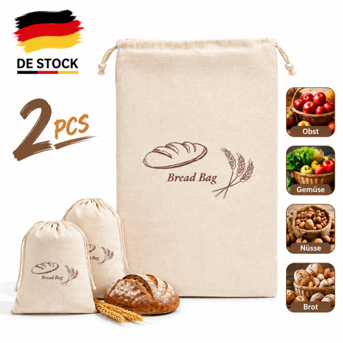 Bienenwachs brotbeutel 2er set - bienenwachs,