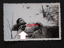 Foto Portrait Polizei Division Russland Winter camo Fernglas um 1900 Kompas