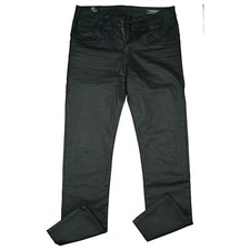 Tom Tompson Stanley Herren Jeans Hose slim Fit 46 S W30 L32 schwarz Leder Optik