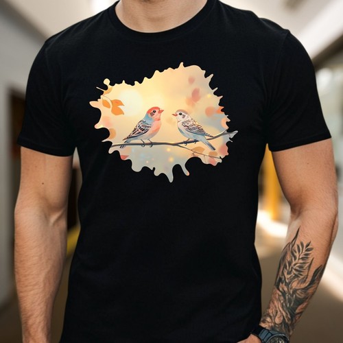 Herren shirt zebrafinken - herren,