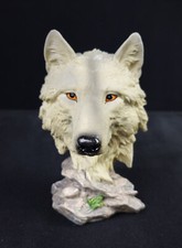 Wolfs Büste Figur Wolf Wölfe Wald Indianer Wild Life Dekofigur Skulptur WO126