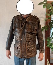 Motorrad Oldtimer Lederjacke    ca.  Gr. 56 / 58