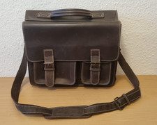 Greenburry Schultertasche Umhängetasche Leder Messenger braun 39 x 34 cm 