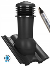 Entlüfterkamin DN125 für BRAAS TAUNUS Dachziegel Dachlüfter Entlüfter