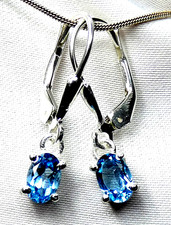 💎 Blautopas Ohrhänger 925